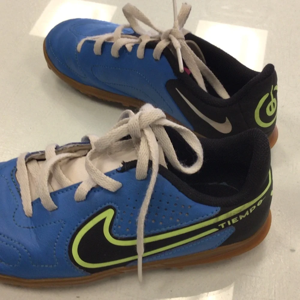 Nike Tiempo Kids Blue Athletic Sneakers unisex 12.5